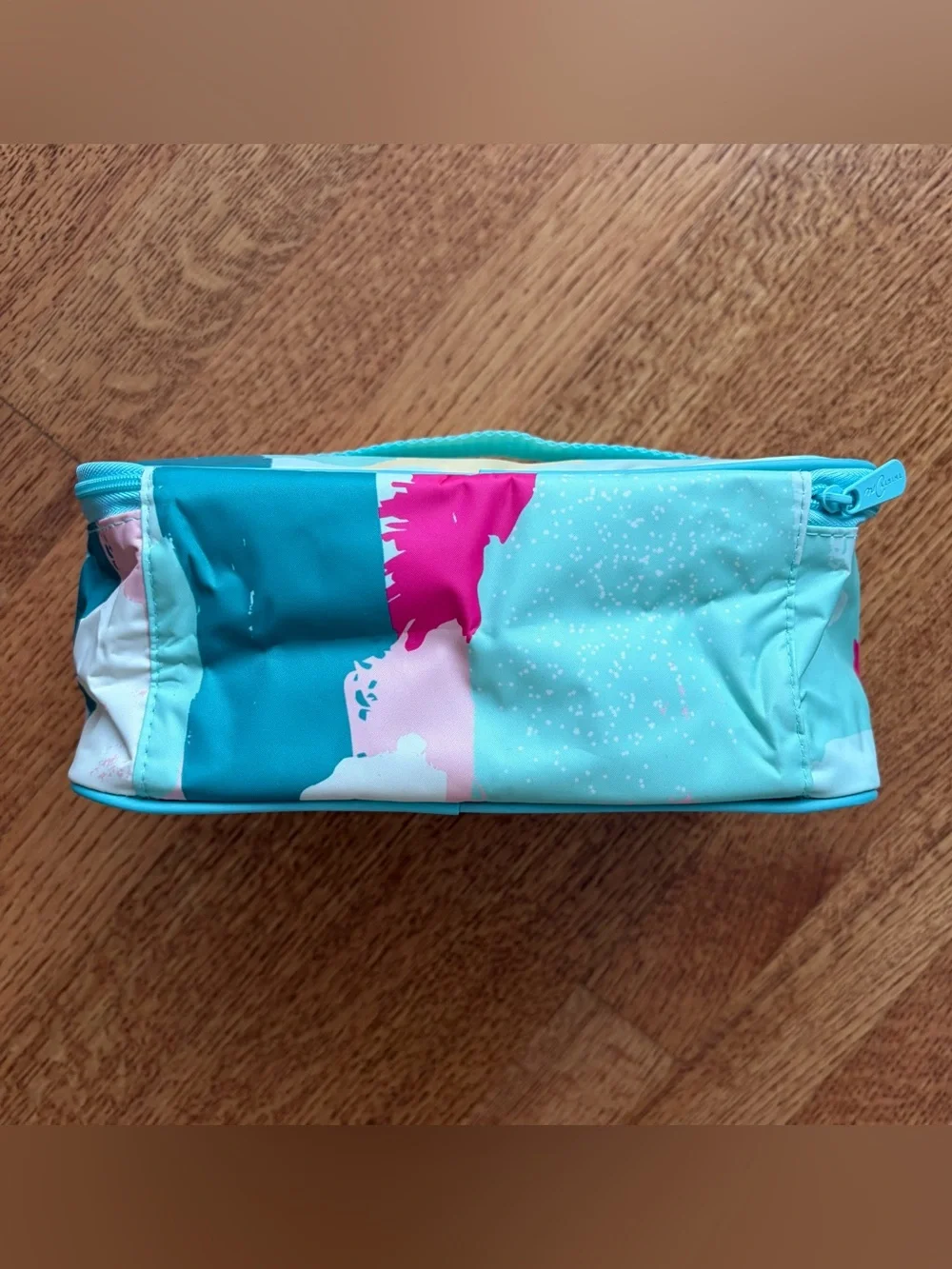 Thirty-One Glamour Case Painted Streaks Abstract Pastel Travel Cosmetic Bag NWOT